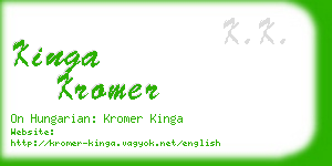 kinga kromer business card